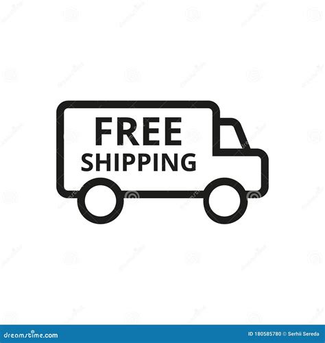 Free Shipping Icon on White Background Stock Illustration ...