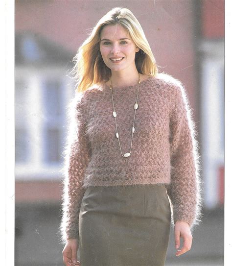 Mohair Sweater Knitting Pattern PDF Pattern Download for Hayfield ...