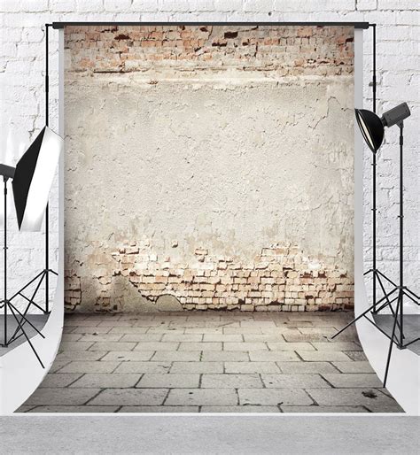 Amazon.com: Retro Photo Backgrounds White Brick Wall Backdrops for Photographer for Wedding ...