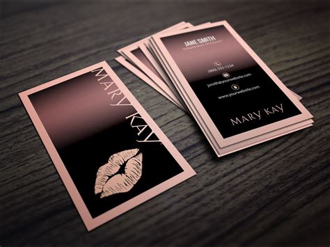 Cute business card template designs for Mary Kay cosmetic consultants #cute #pink #kiss # ...