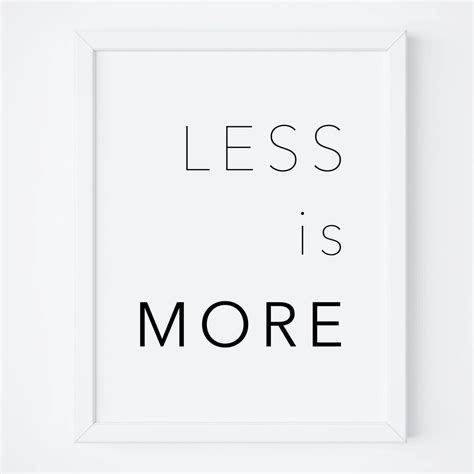 Less is More Printable Art-less is More Poster-wall Decor-quote Print ...