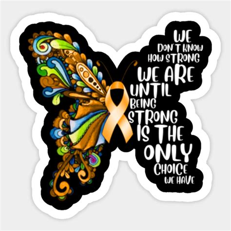 Butterfly Multiple Sclerosis Ribbon Awareness - Multiple Sclerosis Awareness - Sticker | TeePublic