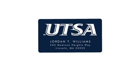 UTSA White Logo Label | Zazzle