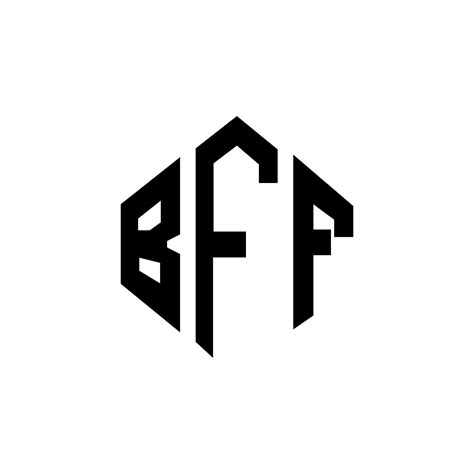 BFF letter logo design with polygon shape. BFF polygon and cube shape logo design. BFF hexagon ...