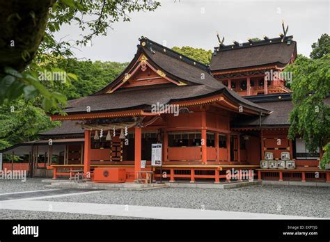 Fujisan Sengen Shrine in the Foothills of Mount Fuji, Fujinomiya City, Japan Stock Photo - Alamy