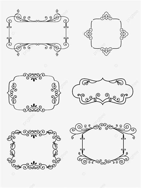 Simple Font Vector PNG Images, Simple Line Font Border Material, Stereoscopic, Font Border ...