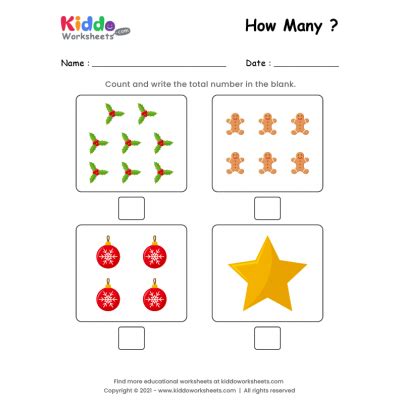 Free Printable Counting Worksheets - kiddoworksheets