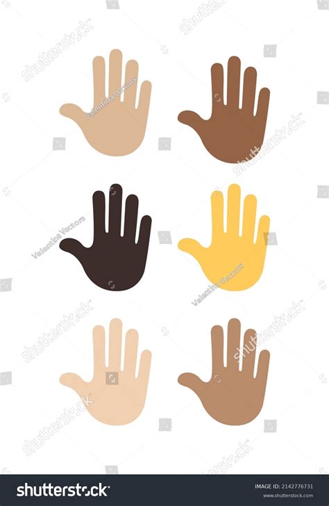 Hand Emoji Vector Skin Tones Illustration Stock Vector (Royalty Free ...