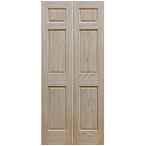 JELD-WEN 24 in. x 80 in. Oak Unfinished Flush Wood Closet Bi-fold Door-5340 - The Home Depot