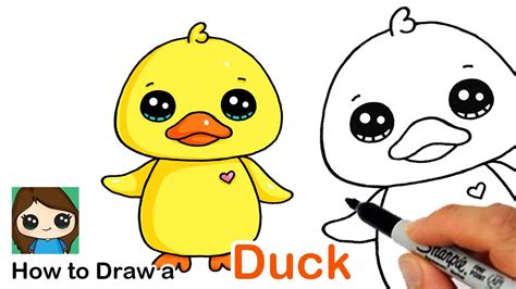 Hình vẽ vịt ngộ nghĩnh duck drawing cute Cho bé yêu của bạn