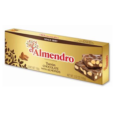 Chocolate Turron with Almonds Bar - Spanish Food and Paella Pans from HotPaella.com