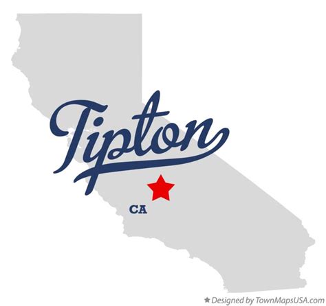 Map of Tipton, CA, California