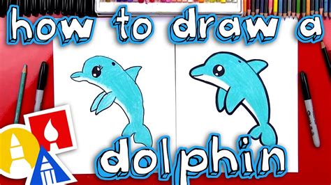 How To Draw A Cartoon Dolphin - YouTube