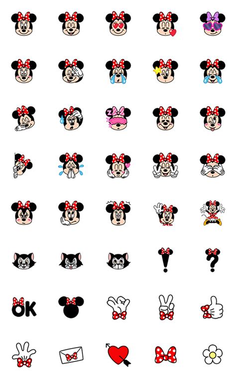 Minnie Mouse Emoji – LINE Emoji | LINE STORE | Minnie mouse drawing, Minnie stickers, Mouse tattoos