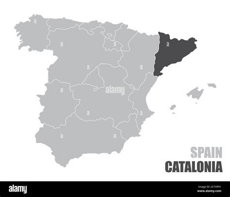 Spain Catalonia map Stock Vector Image & Art - Alamy