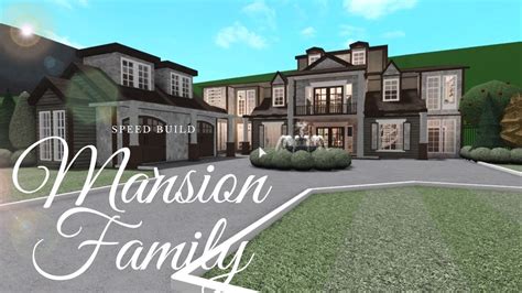 Bloxburg Family MANSION Family House Speed Build Exterior - YouTube