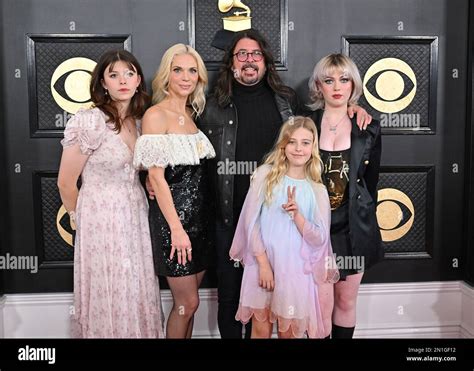 Los Angeles, USA. 05th Feb, 2023. Harper Grohl, Jordyn Blum, Dave Grohl, Ophelia Grohl, Violet ...