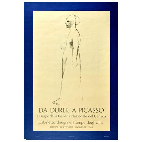 Vintage Framed Pablo Picasso Exhibition Poster from Gallery in Rome:: Italy:: 1953 at 1stDibs