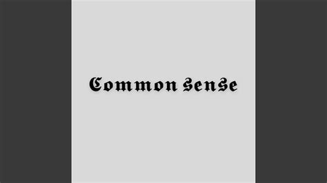 Common Sense - YouTube