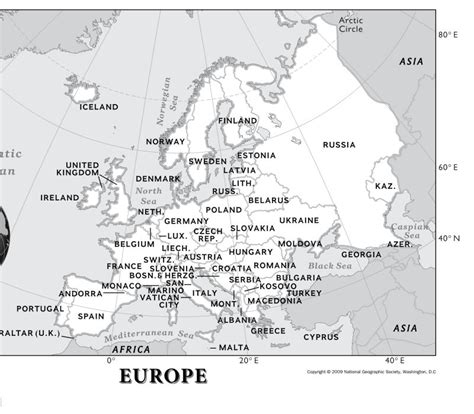 Blank Physical Map Of Europe Rivers