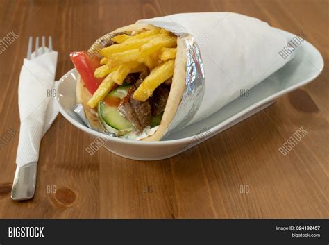 Gyros Pita On Table. Image & Photo (Free Trial) | Bigstock