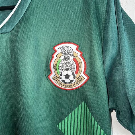 Adidas Mexico National Soccer Team Green Embroidered... - Depop