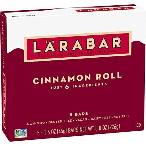 Larabar, Gluten Free Bar, Cinnamon Roll, 1 6 oz Bars (5 Count), Whole Food Gluten Free Bars ...