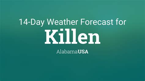 Killen, Alabama, USA 14 day weather forecast