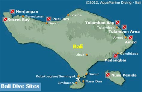 Bali Diving Map