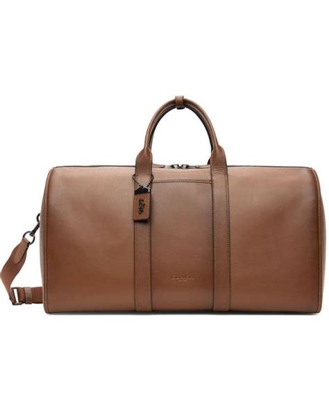 COACH Leather Brown Gotham Duffle Bag in Black for Men | Lyst