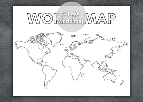 Continents Coloring Pages, World Map Coloring Pages, Printable Map ...