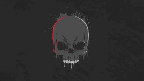 1360x768 Skull Dark Minimalism 4k Laptop HD ,HD 4k Wallpapers,Images,Backgrounds,Photos and Pictures