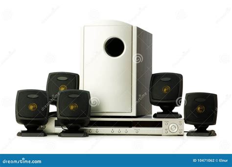 DVD player and speakers stock photo. Image of digitally - 10471062