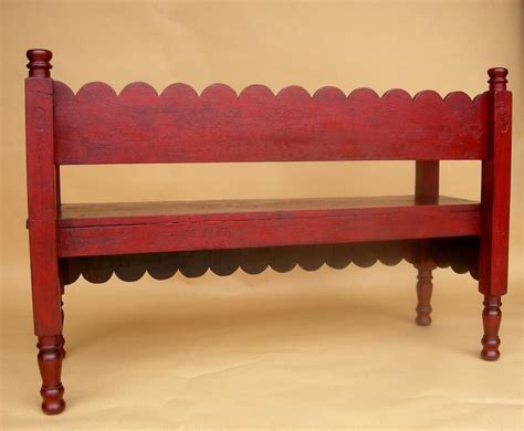 Pair of Red Benches at 1stdibs