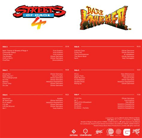 Streets of Rage 4 - 3LP Signed Vinyl Soundtrack – Limited Run Games