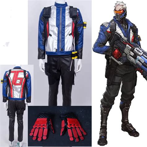 OW Soldier 76 cosplay costume adult Halloween costume for men Soldier ...