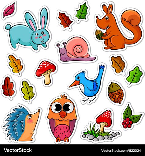 Forest animals Royalty Free Vector Image - VectorStock