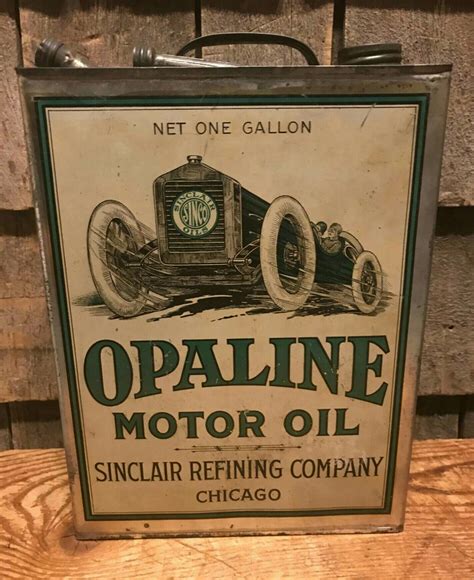 Sinclair Opaline Motor Oil Vintage Design Sign Metal Decor Gas and Oil ...