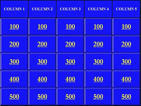 Jeopardy Game Template Ppt | Stcharleschill Template