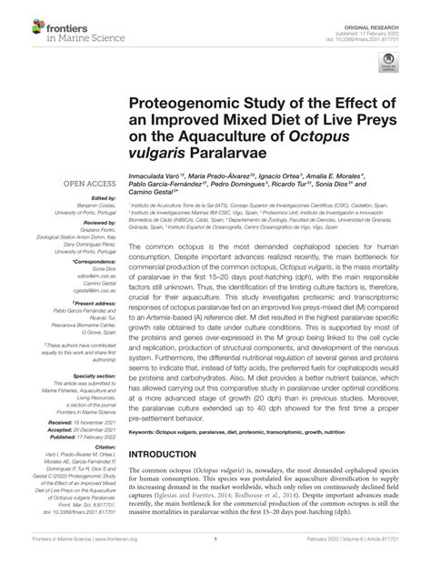 (PDF) Proteogenomic Study of the Effect of an Improved Mixed Diet of ...