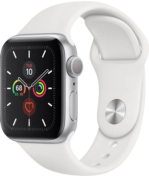 Apple Watch Series 5 GPS + Cellular, 40mm Silver Aluminium Case with ...