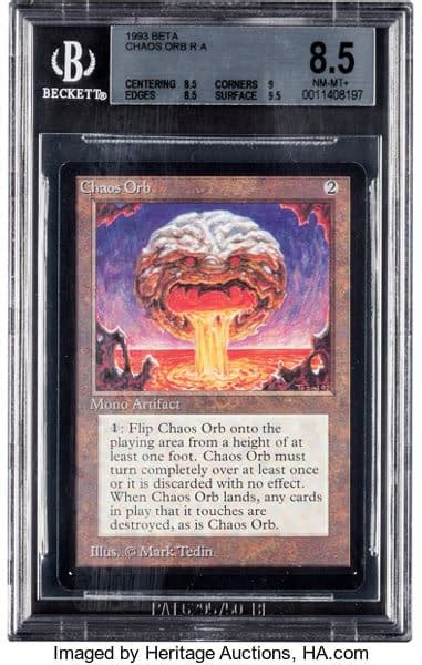 Magic: The Gathering Near-Mint 8.5 Graded Chaos Orb On Auction