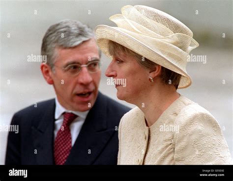 British Home Secretary Jack Straw and his wife, Alice Perkins, arriving ...