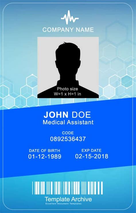 Vertical Id Badge Template