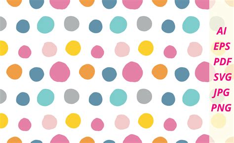 Colorful Polka Dot Seamless Pattern SVG Graphic by ClothingArtStudio · Creative Fabrica