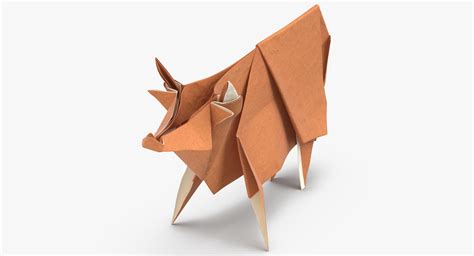 Cow origami model - TurboSquid 1342352