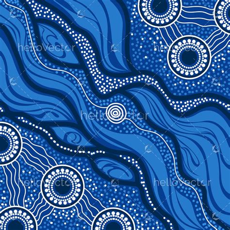 River dot art aboriginal painting - Download Graphics & Vectors