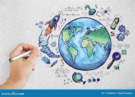 Science and eco background stock illustration. Illustration of nature - 113558646