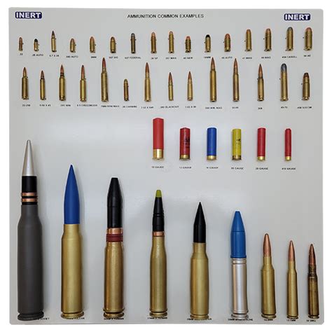 Typical Ammunition and Components Display Board (24" x 24") - Inert Products LLC