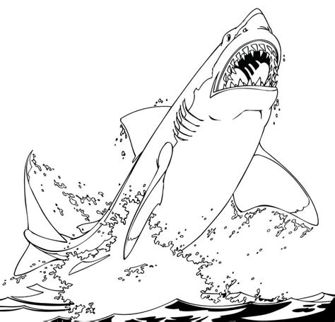 Megalodon Coloring Page